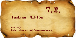 Taubner Miklós névjegykártya