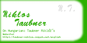 miklos taubner business card